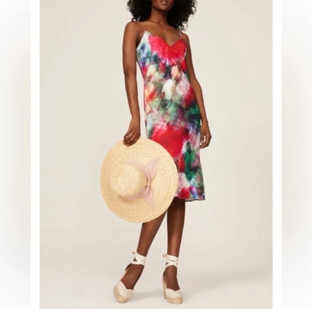 Adam lippes watercolor slip dress. Like new. Size 6